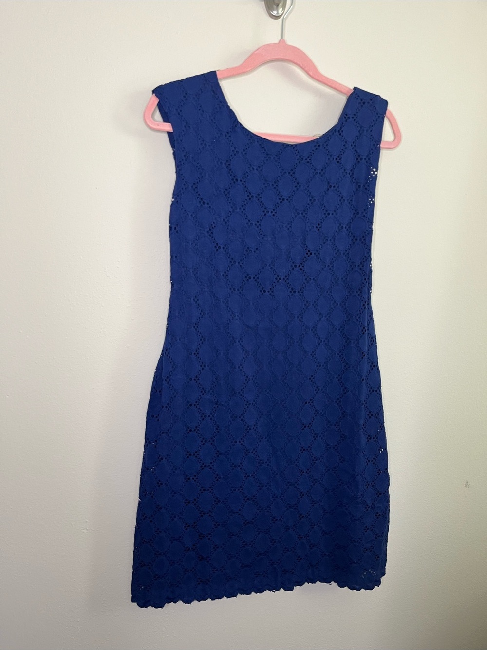 Connected Apparel Blue Eyelet Dress Size 8